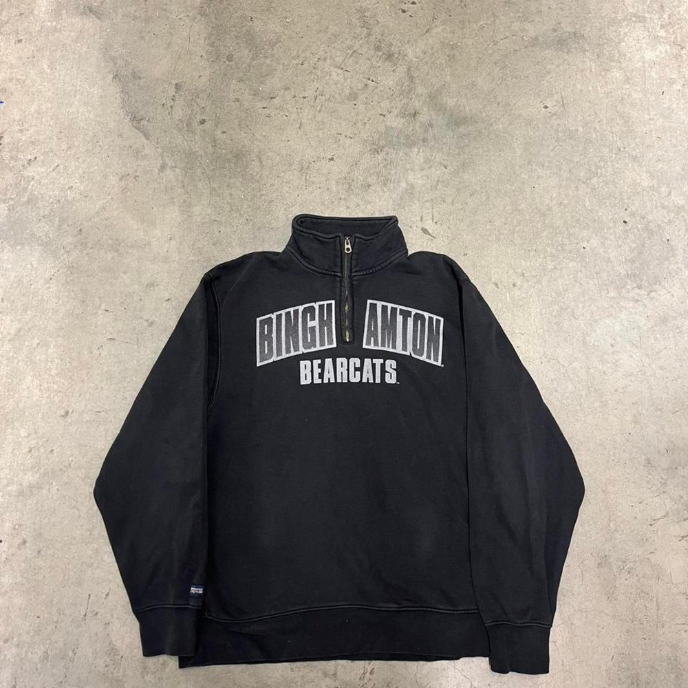Vintage Y2K Binghamton‎ bearcats quarter zip Jansport sweatshirt